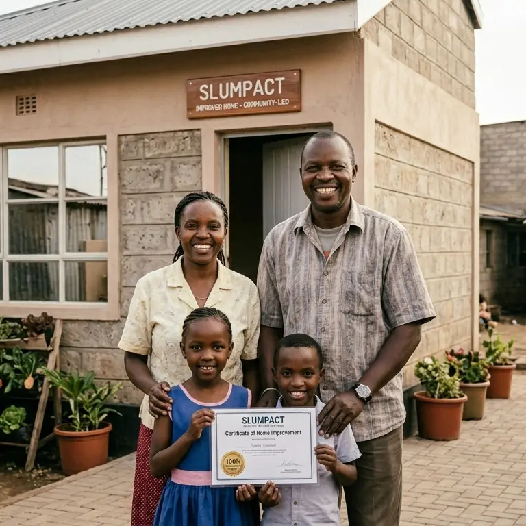 An empowered family receiving its certificate